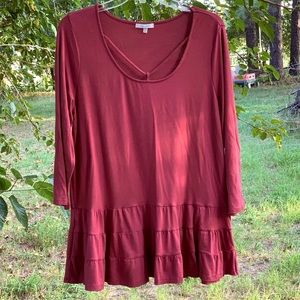 Ava James Long Baby Doll Shirt